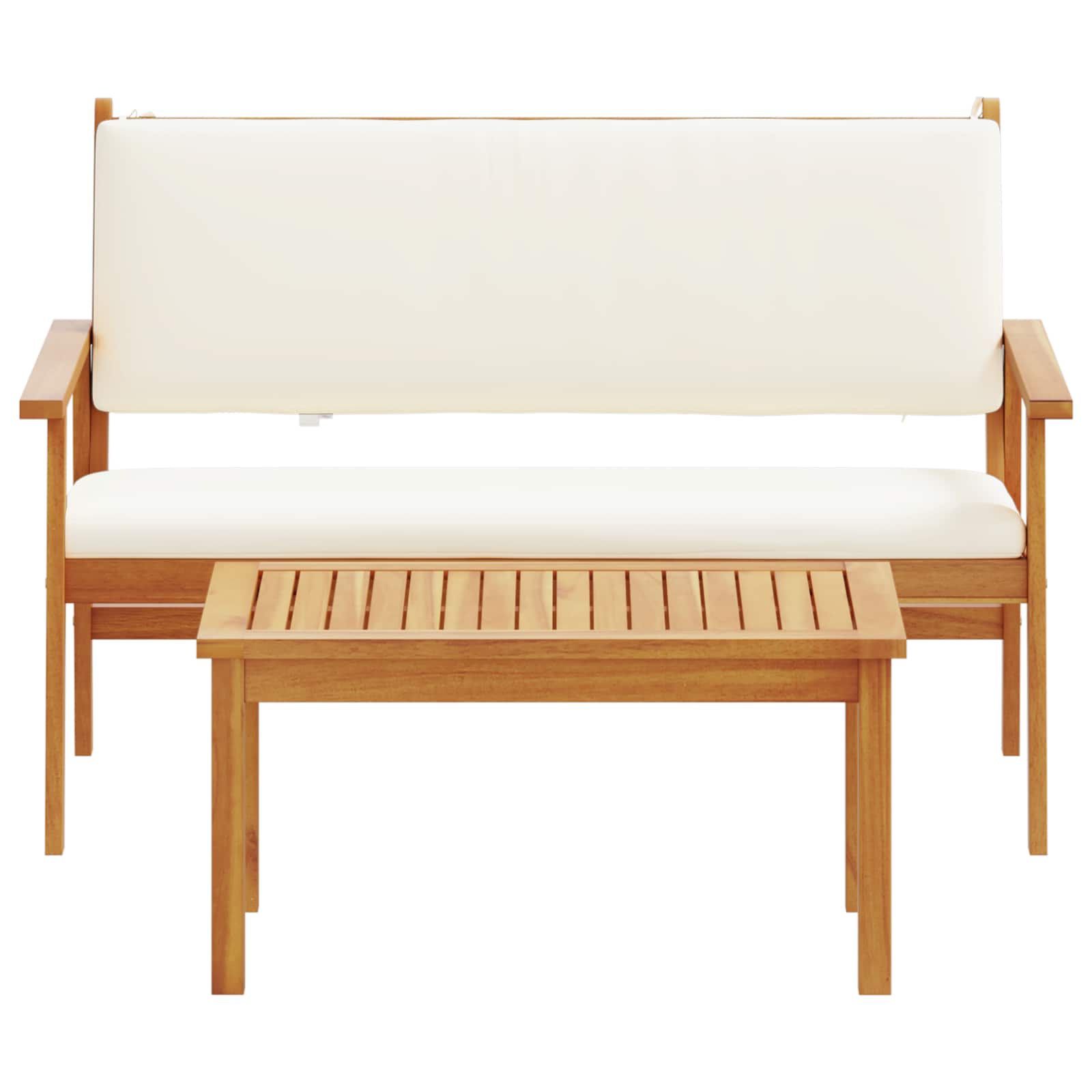 Ensemble de canapé de jardin avec coussin 2 pcs Blanc crème - XIOS
