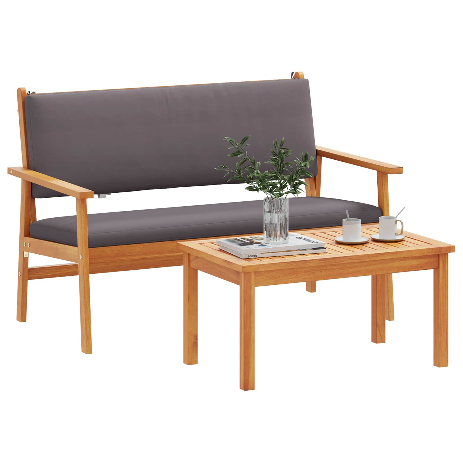 Ensemble de canapé de jardin avec coussin 2 pcs Anthracite - XIOS