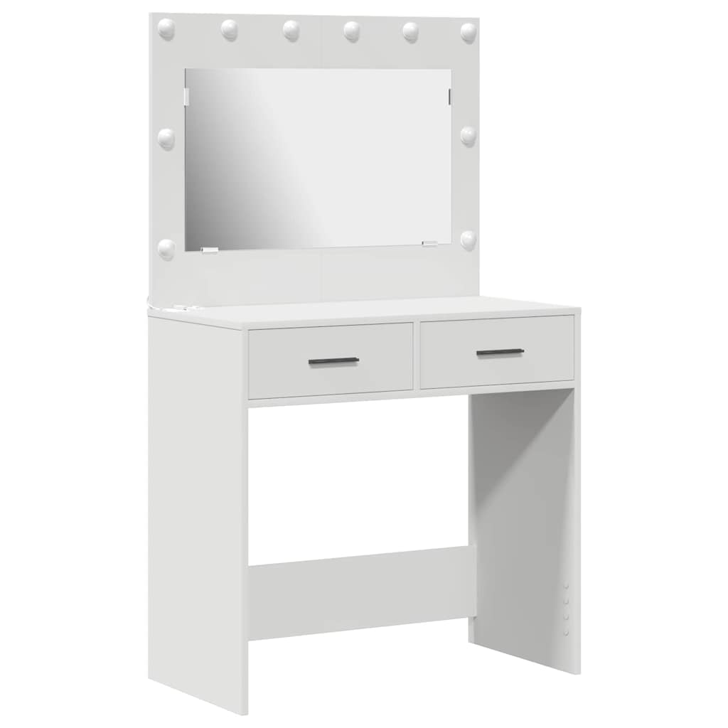 Table de Toilette Blanc 78,5 x 41 x 135 cm Bois d'ingénierie