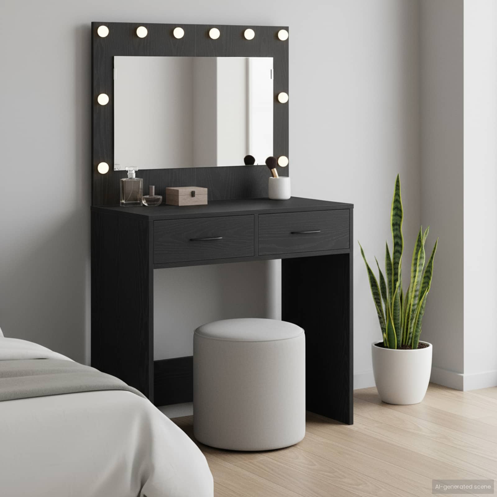 Table de Toilette Chêne noir 78,5 x 41 x 135 cm