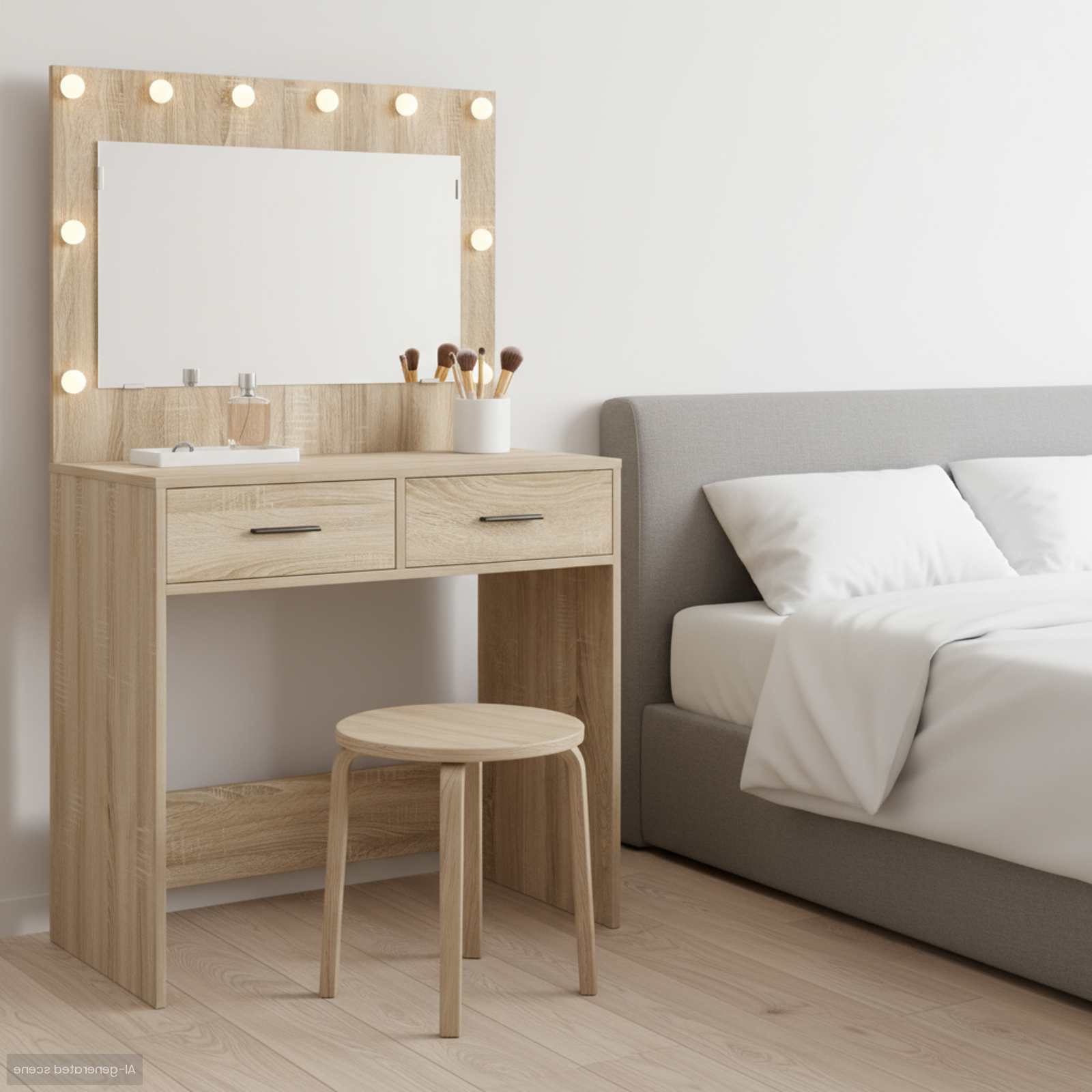 Table de Toilette Chêne Sonoma 78,5 x 41 x 135 cm