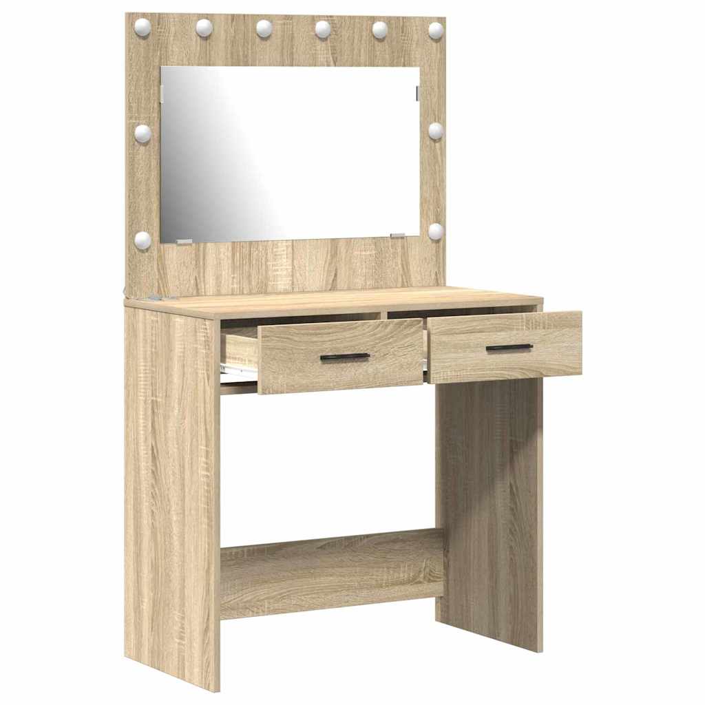 Table de Toilette Chêne Sonoma 78,5 x 41 x 135 cm