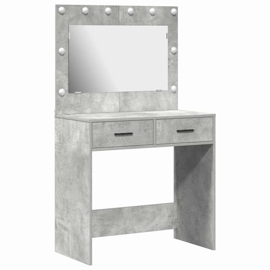 Table de Toilette avec tiroir Gris béton 78,5 x 41 x 135 cm - XIOS