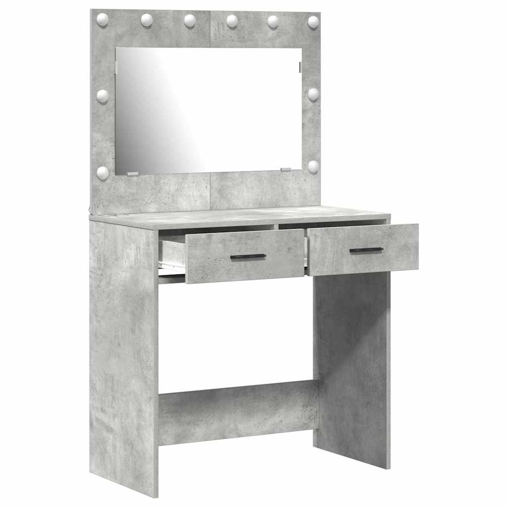 Table de Toilette avec tiroir Gris béton 78,5 x 41 x 135 cm - XIOS