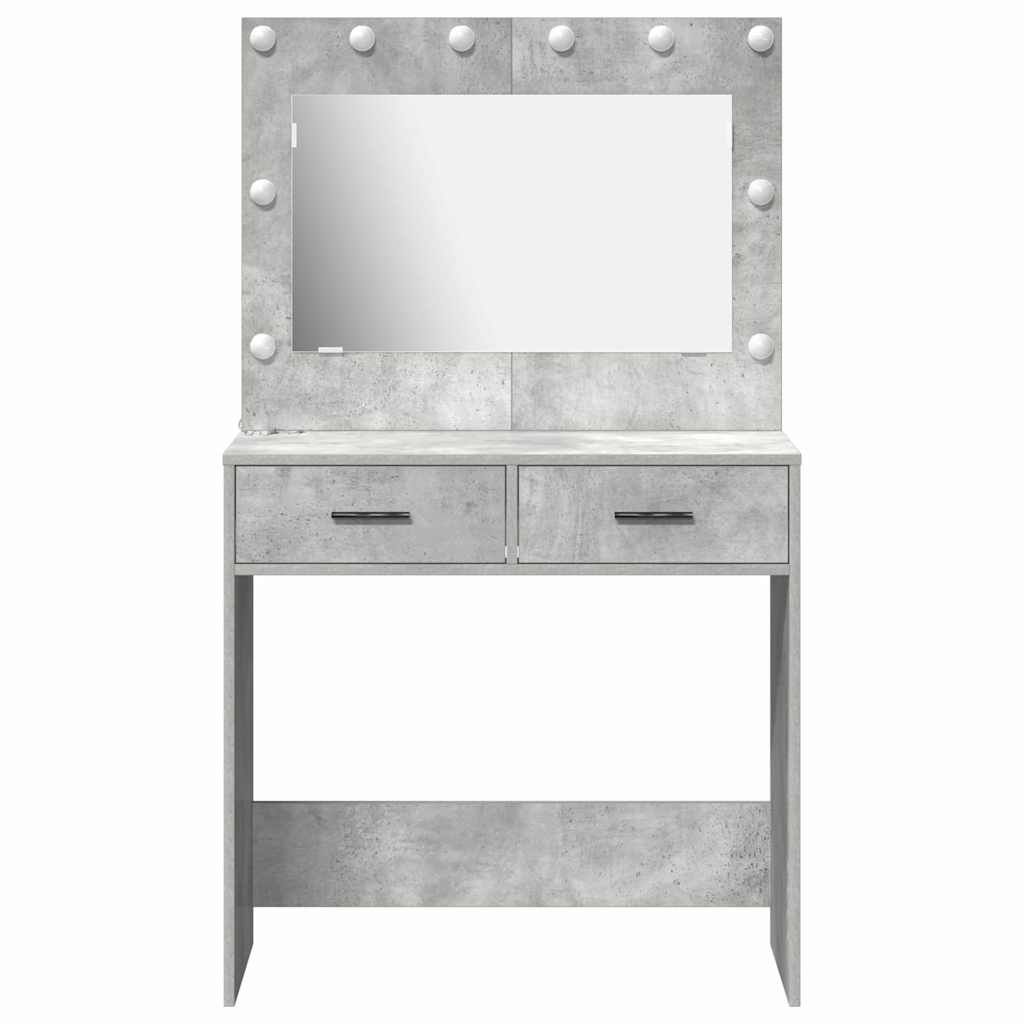 Table de Toilette avec tiroir Gris béton 78,5 x 41 x 135 cm - XIOS