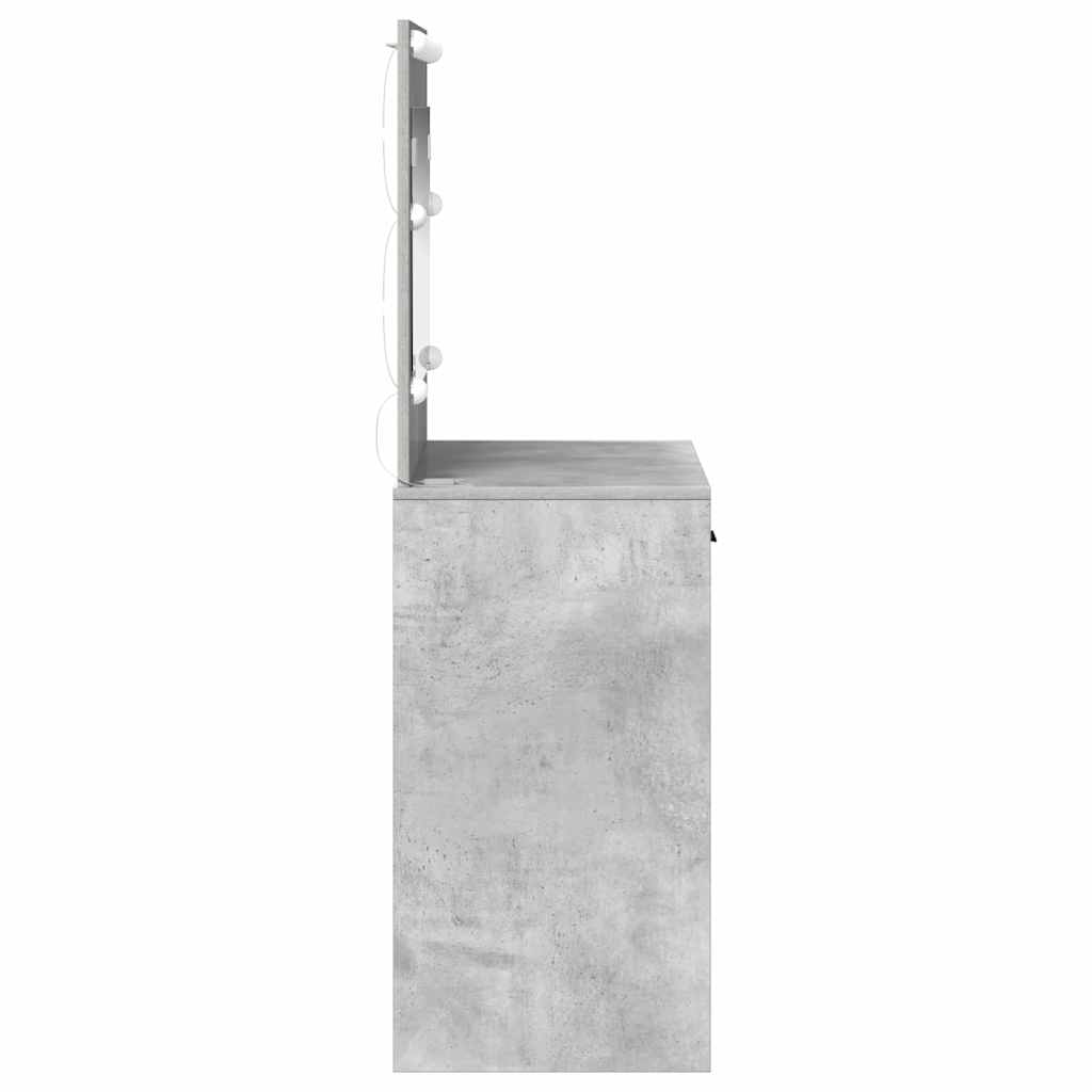 Table de Toilette avec tiroir Gris béton 78,5 x 41 x 135 cm - XIOS