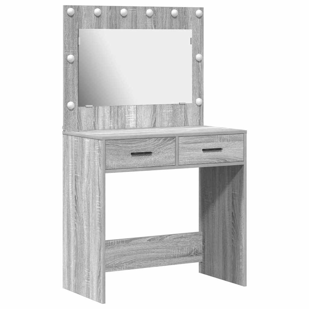 Table de Toilette Gris Sonoma 78,5 x 41 x 135 cm