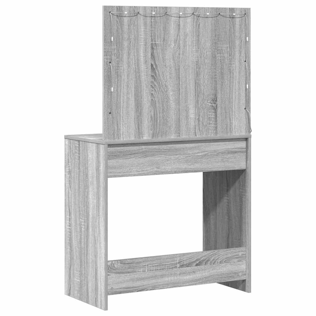 Coiffeuse Sonoma gris 78.5 x 41 x 135 cm Bois d'ingénierie - XIOS