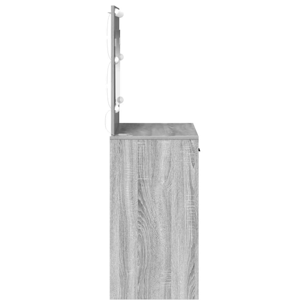 Coiffeuse Sonoma gris 78.5 x 41 x 135 cm Bois d'ingénierie - XIOS