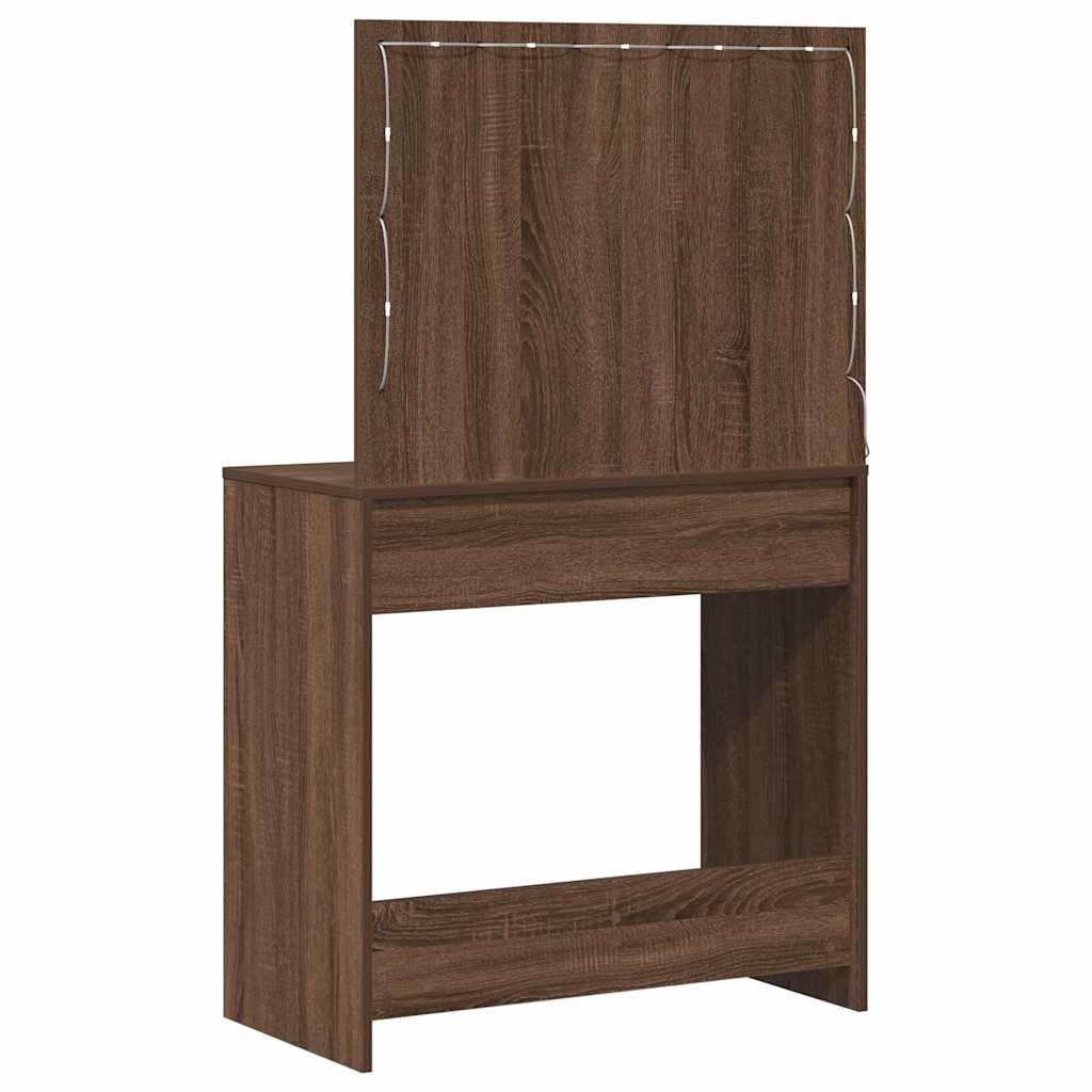 Table de Toilette Chêne brun 78,5 x 41 x 135 cm