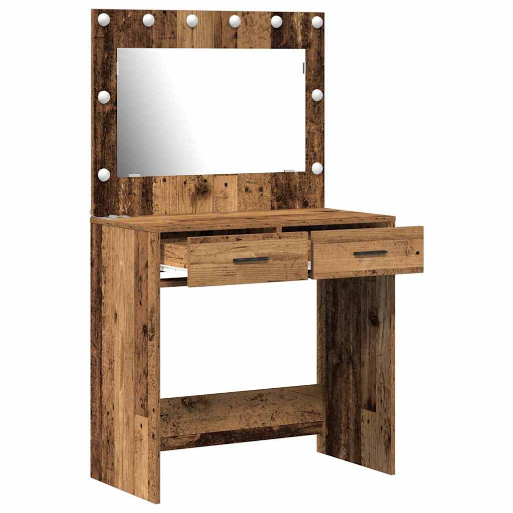 Table de Toilette avec tiroir Bois ancien 78,5 x 41 x 135 cm - XIOS