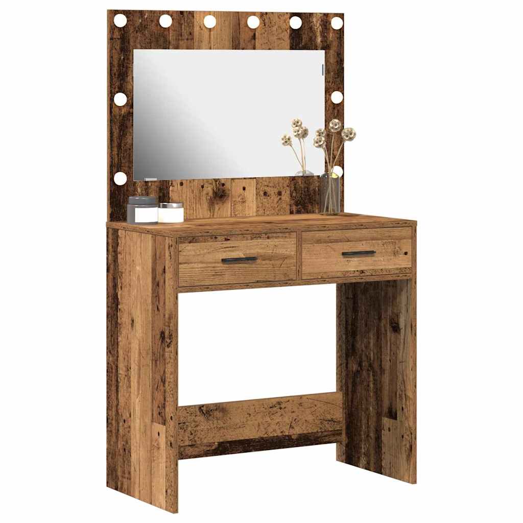 Table de Toilette avec tiroir Bois ancien 78,5 x 41 x 135 cm - XIOS