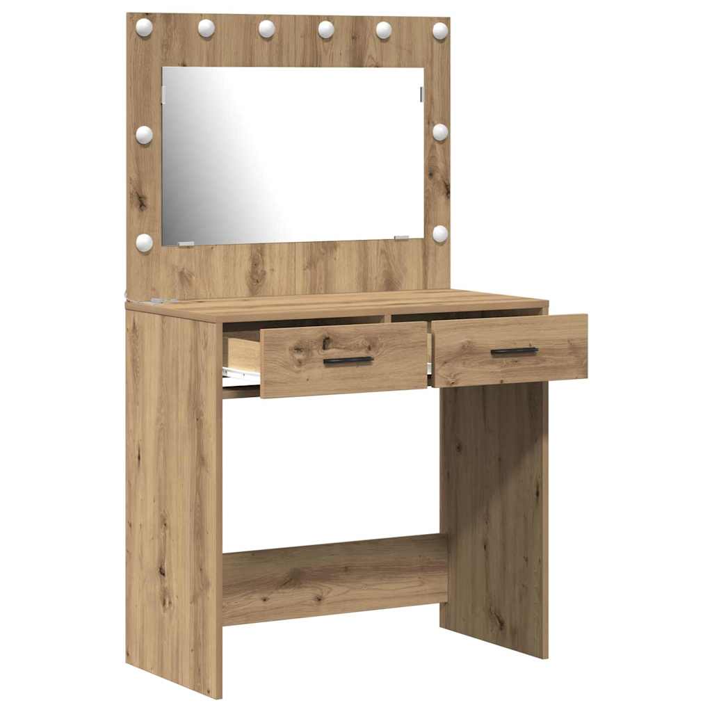 Table de Toilette Chêne artisanal 78,5 x 41 x 135 cm