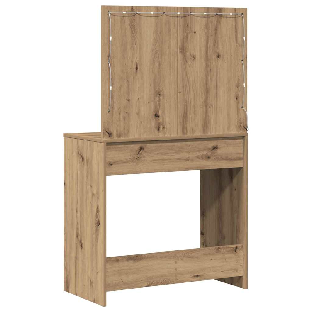 Table de Toilette Chêne artisanal 78,5 x 41 x 135 cm