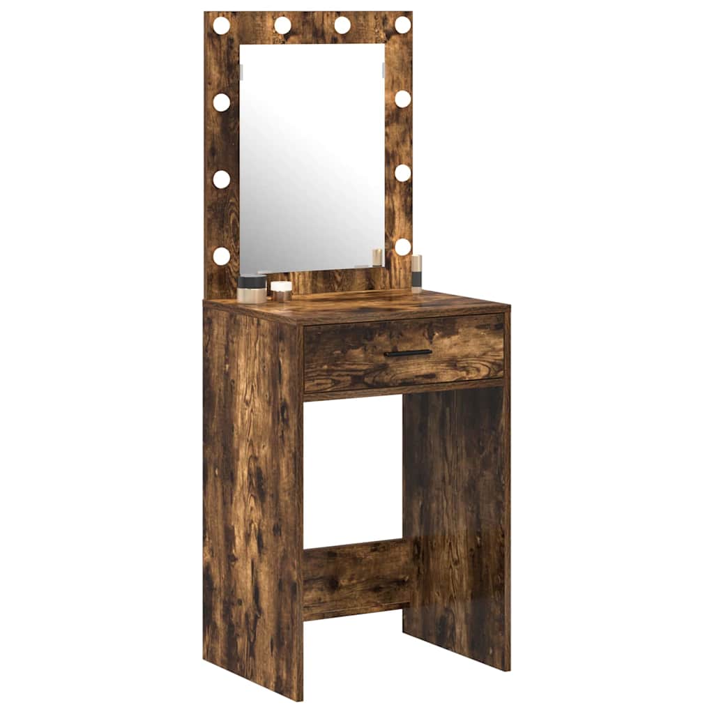 Coiffeuse Chêne fumé 50 x 41 x 135 cm Bois d'ingénierie - XIOS