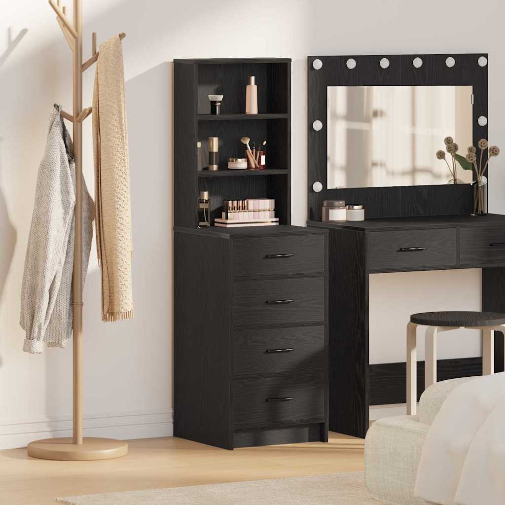 Haut Armoire Chêne noir 40 x 41 x 135 cm Bois d'ingénierie - XIOS