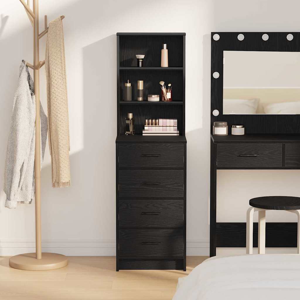 Haut Armoire Chêne noir 40 x 41 x 135 cm Bois d'ingénierie - XIOS