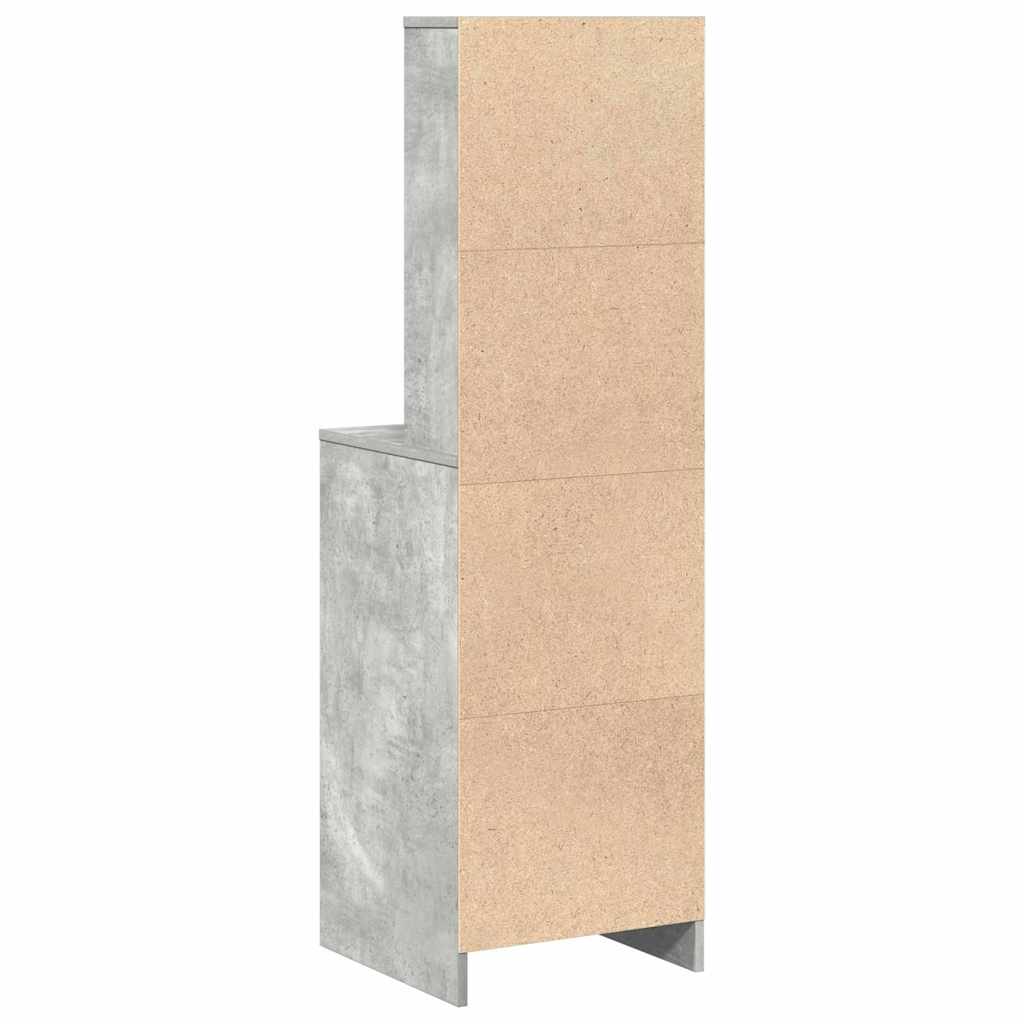 Haut Armoire Gris béton 40 x 41 x 135 cm Bois d'ingénierie - XIOS