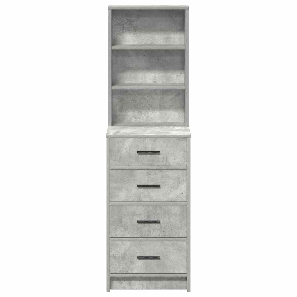 Haut Armoire Gris béton 40 x 41 x 135 cm Bois d'ingénierie - XIOS
