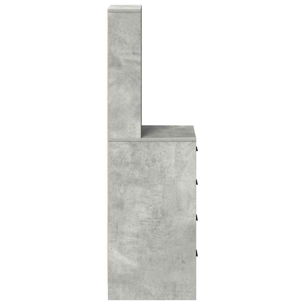 Haut Armoire Gris béton 40 x 41 x 135 cm Bois d'ingénierie - XIOS