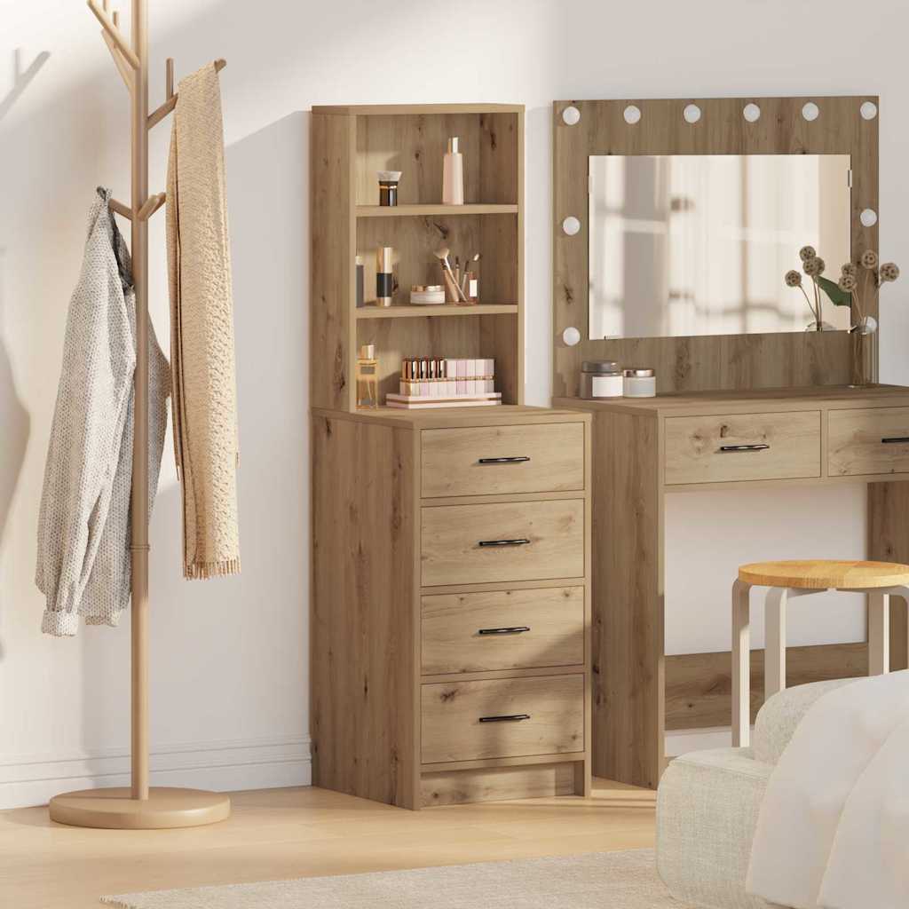 Haut Armoire chêne artisanal 40 x 41 x 135 cm Bois d'ingénierie - XIOS