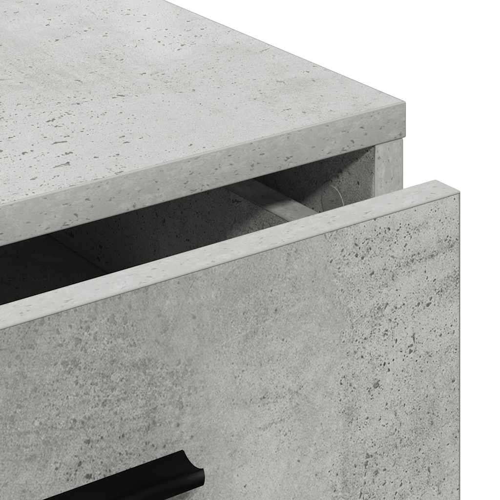 Buffet avec tiroir Gris béton 40 x 41 x 75 cm Bois d'ingénierie - XIOS