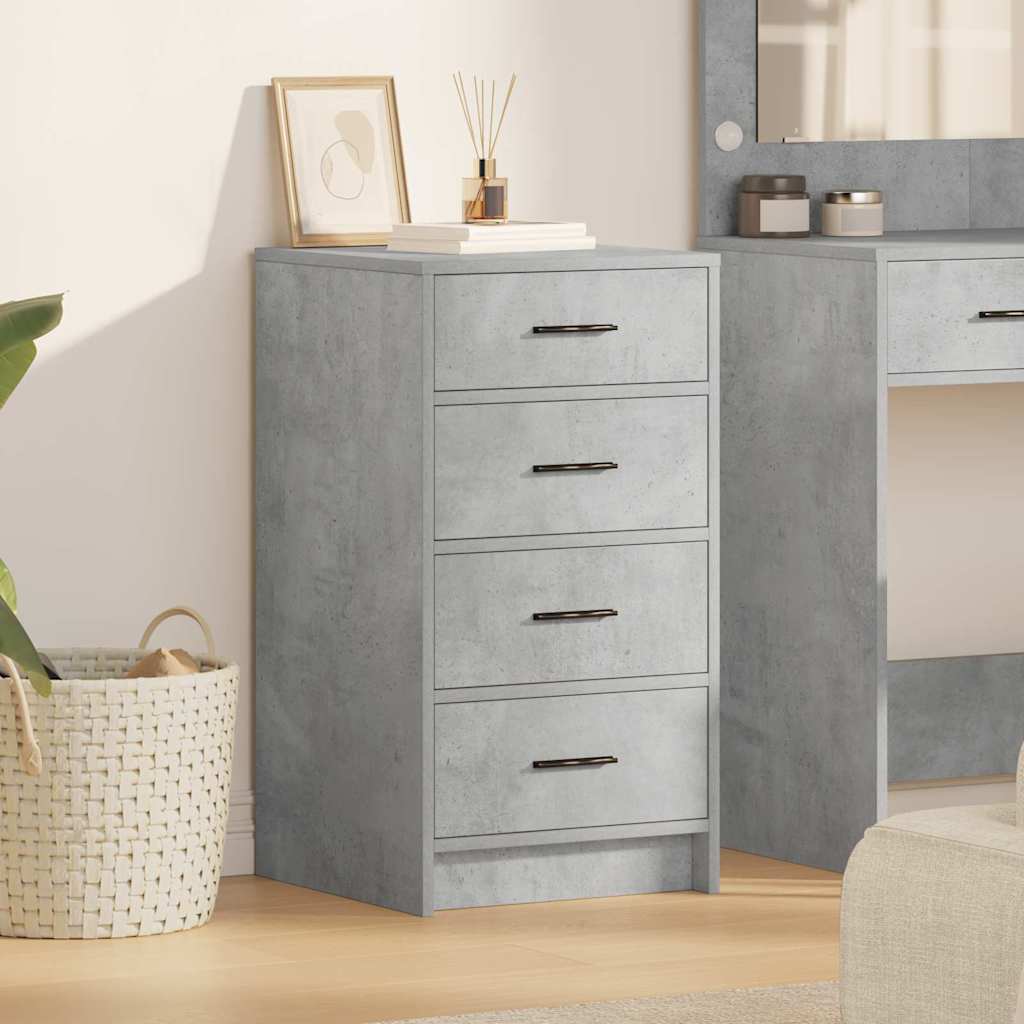 Buffet avec tiroir Gris béton 40 x 41 x 75 cm Bois d'ingénierie - XIOS