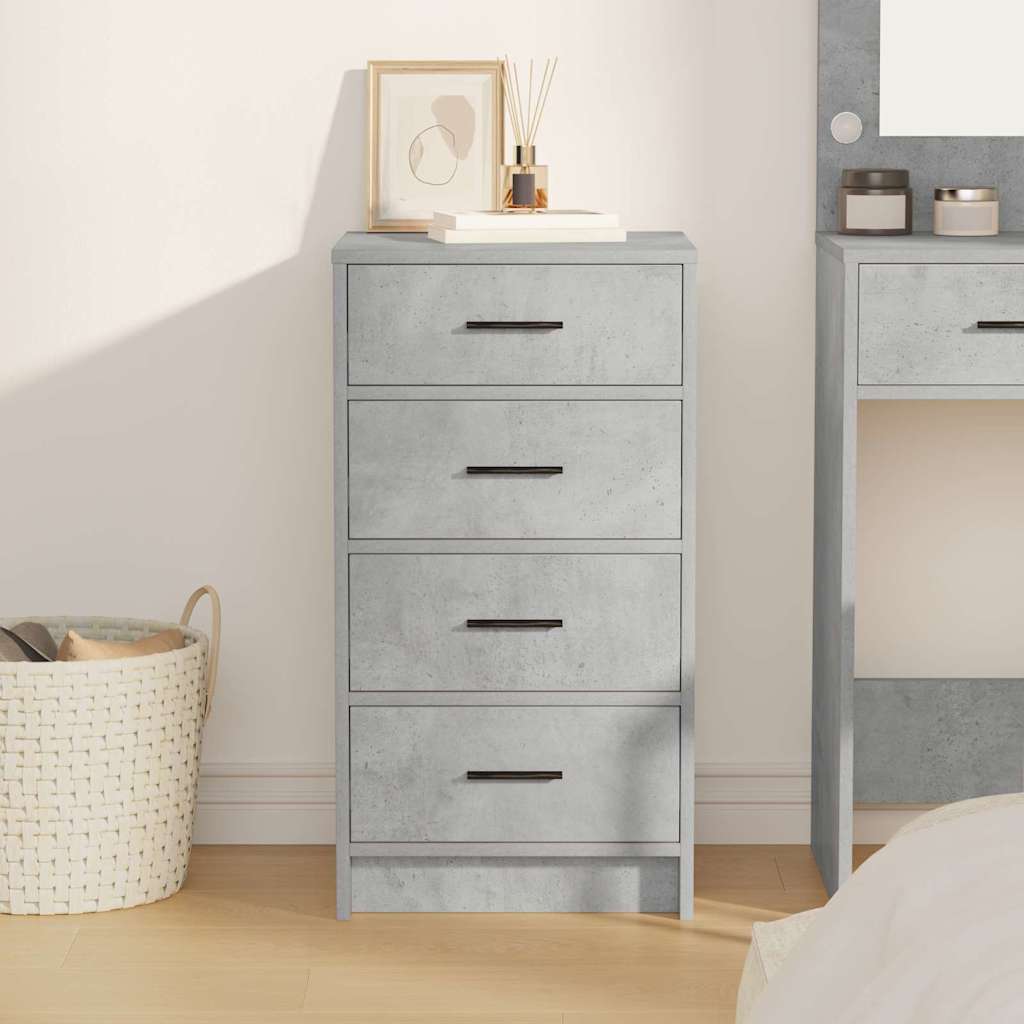 Buffet avec tiroir Gris béton 40 x 41 x 75 cm Bois d'ingénierie - XIOS