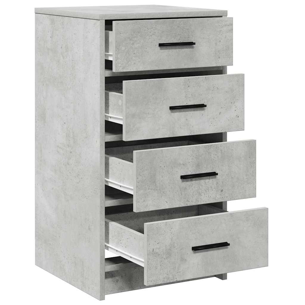 Buffet avec tiroir Gris béton 40 x 41 x 75 cm Bois d'ingénierie - XIOS