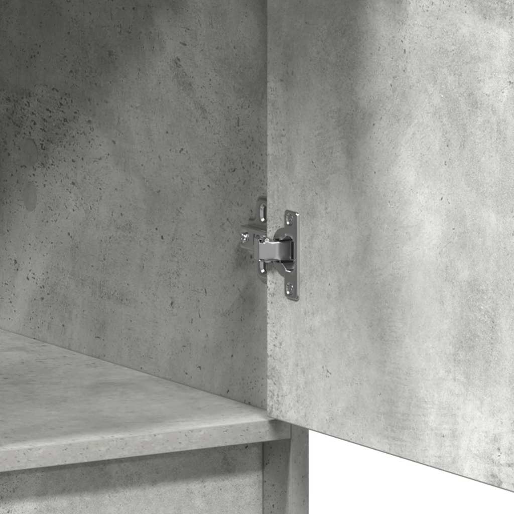 Haut Armoire Gris béton 40 x 40,5 x 135 cm Bois d'ingénierie - XIOS