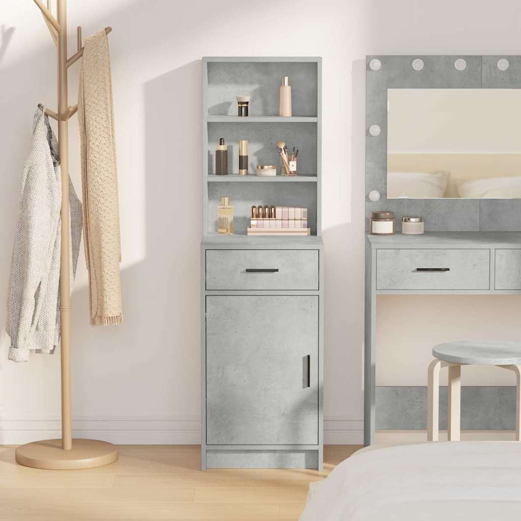 Haut Armoire Gris béton 40 x 40,5 x 135 cm Bois d'ingénierie - XIOS