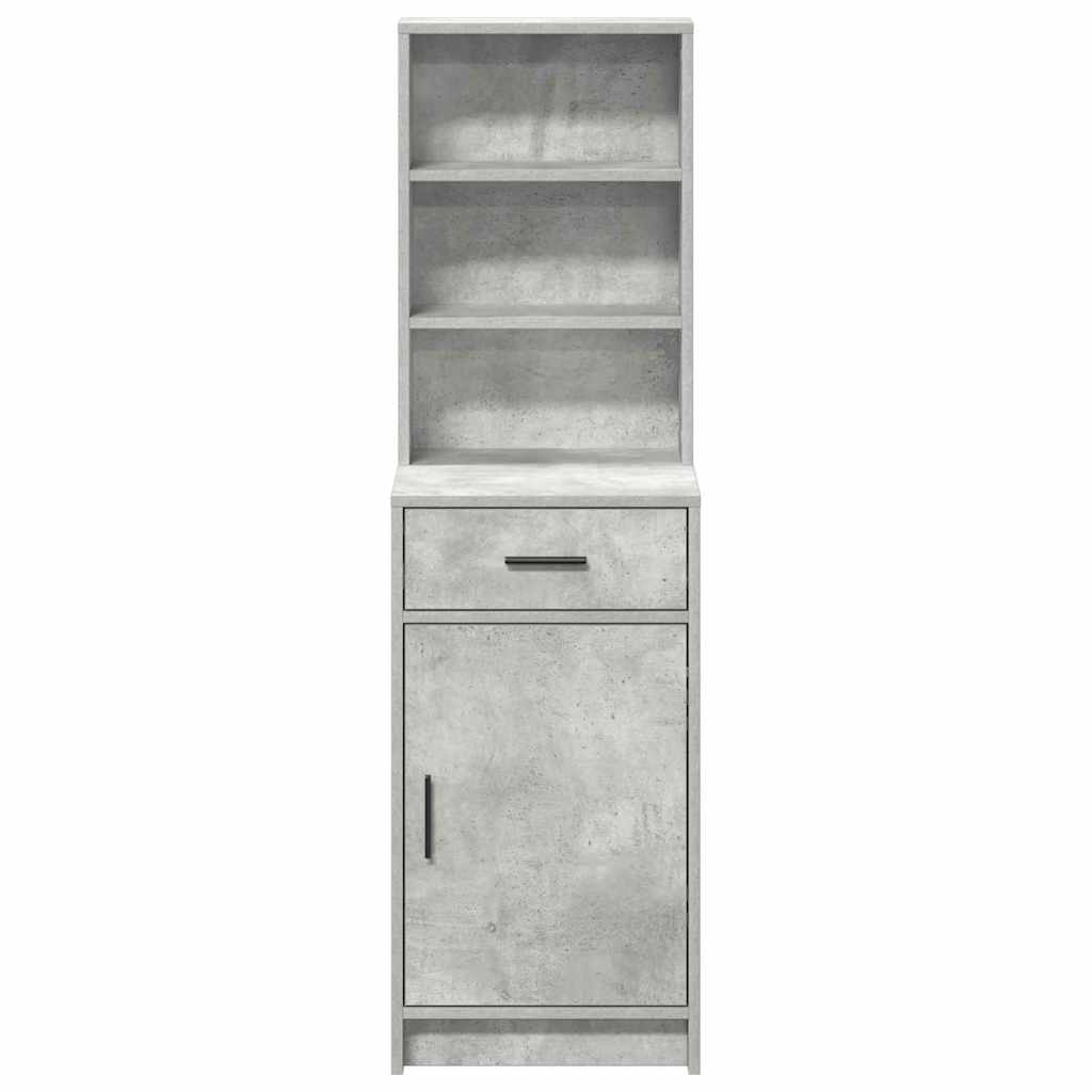 Haut Armoire Gris béton 40 x 40,5 x 135 cm Bois d'ingénierie - XIOS