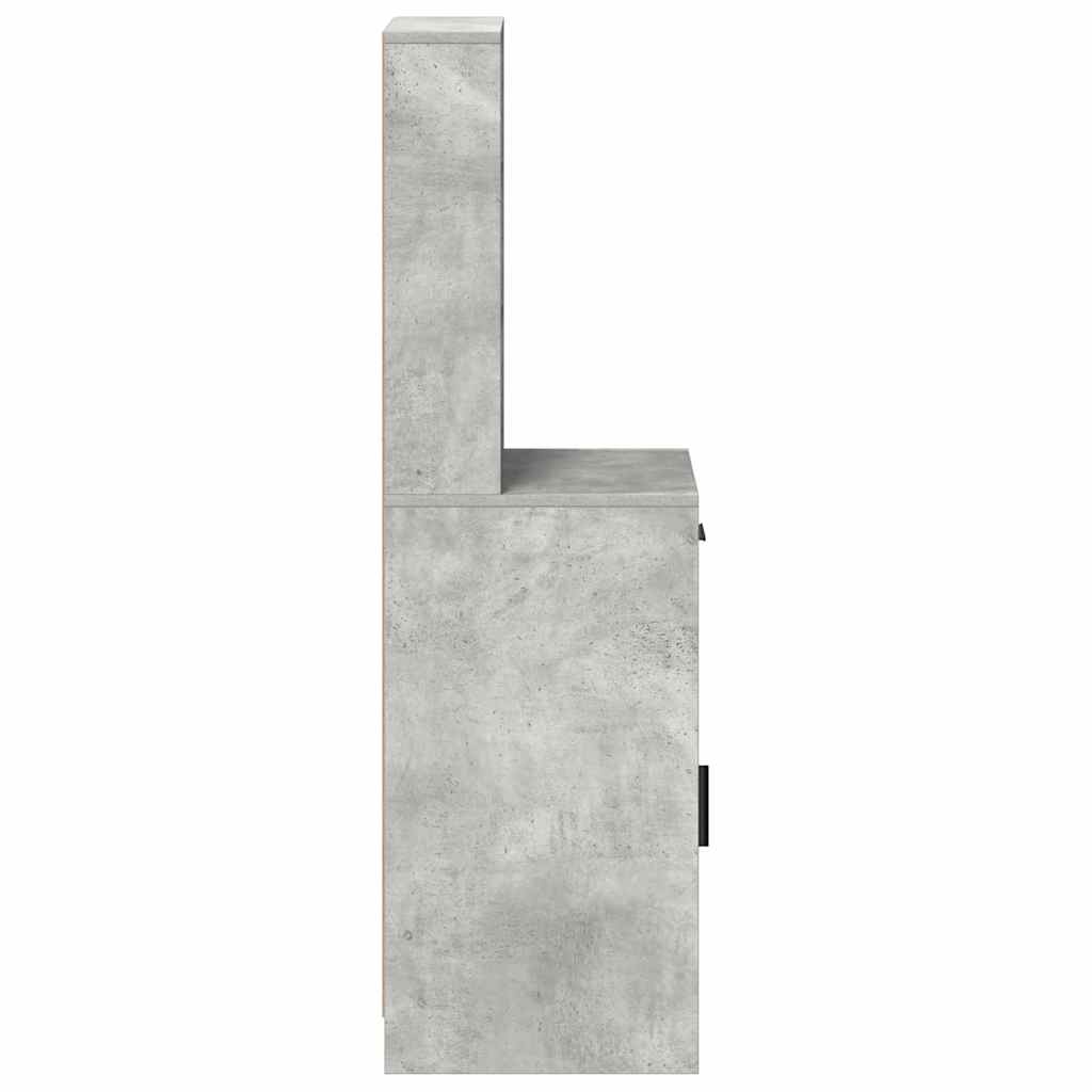Haut Armoire Gris béton 40 x 40,5 x 135 cm Bois d'ingénierie - XIOS
