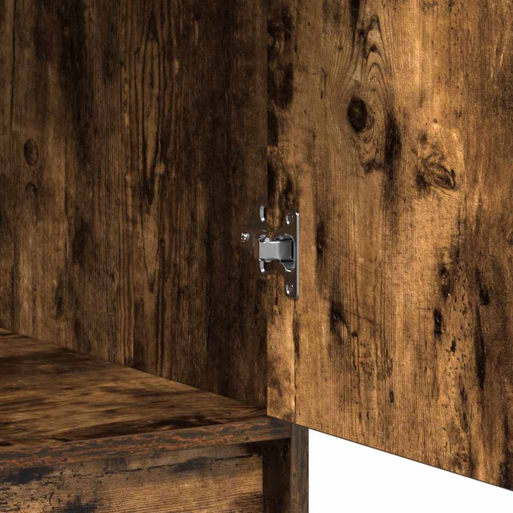 Haut Armoire Chêne fumé 40 x 40,5 x 135 cm Bois d'ingénierie - XIOS