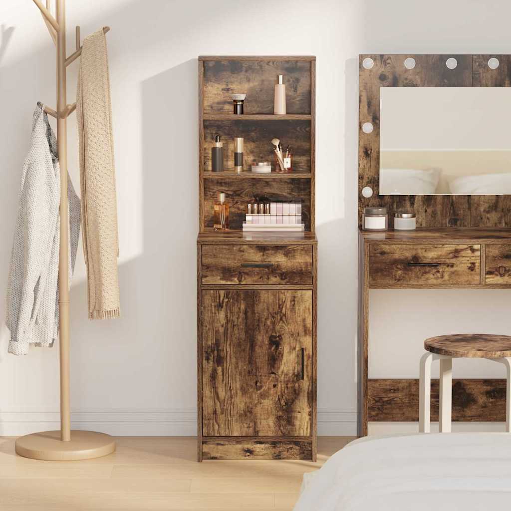 Haut Armoire Chêne fumé 40 x 40,5 x 135 cm Bois d'ingénierie - XIOS