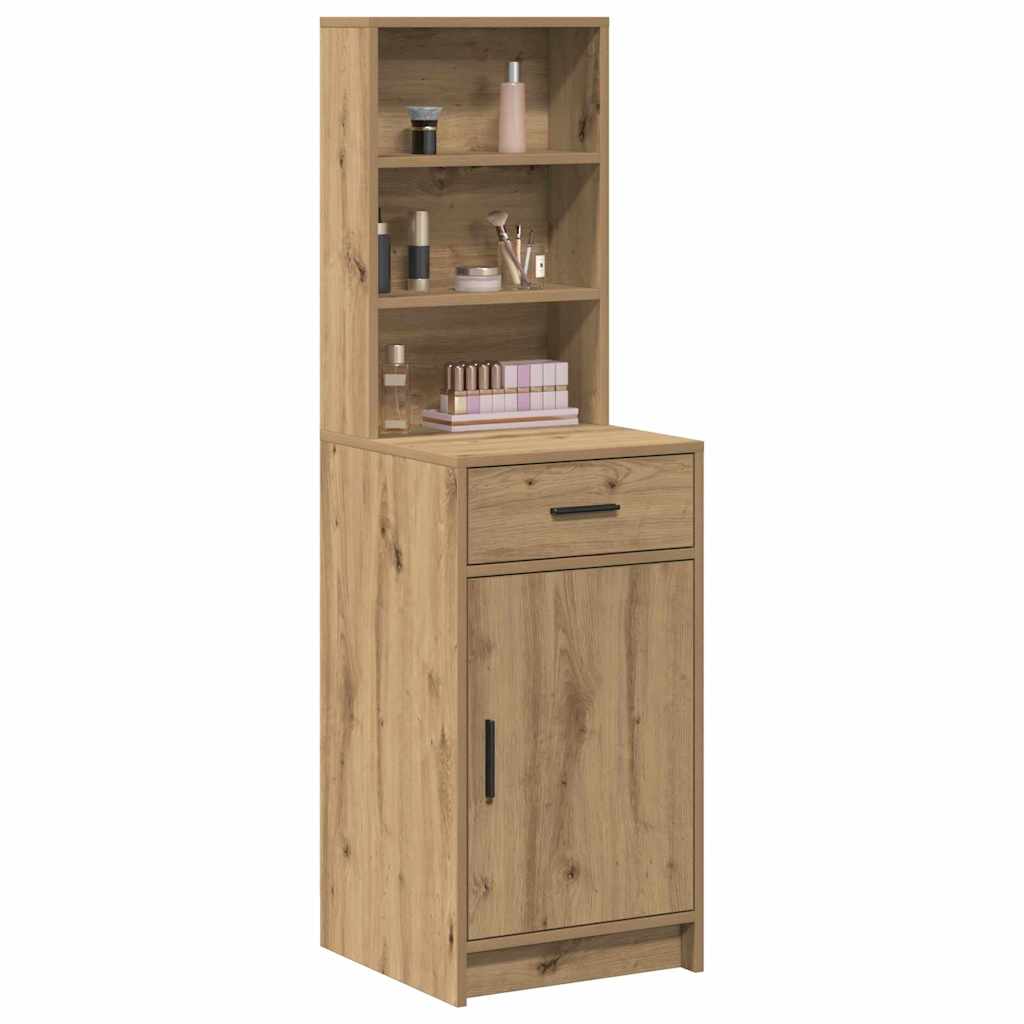 Haut Armoire avec tiroir chêne artisanal 40 x 40,5 x 135 cm - XIOS