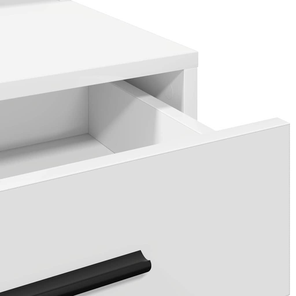 Table de Toilette Blanc 79 x 41 x 135 cm Bois d'ingénierie - XIOS