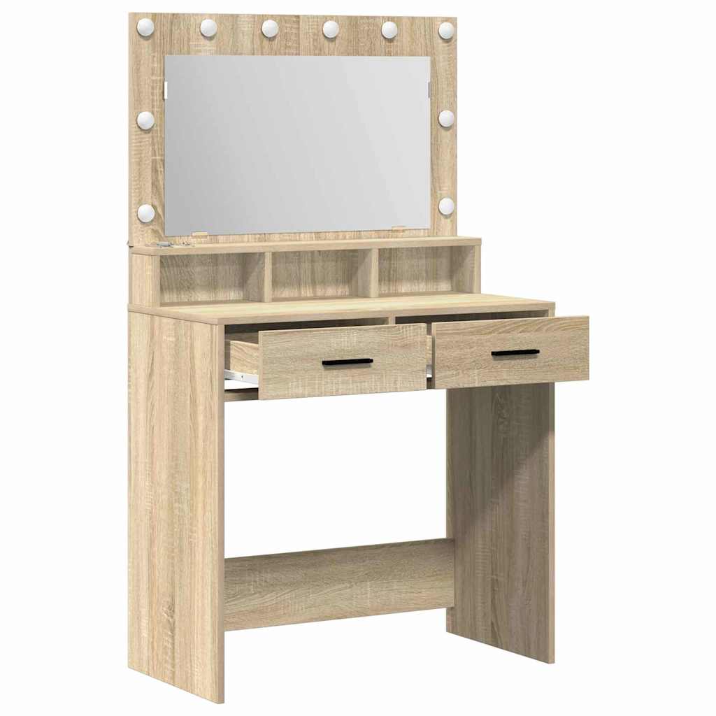 Table de Toilette Chêne Sonoma 79 x 41 x 135 cm