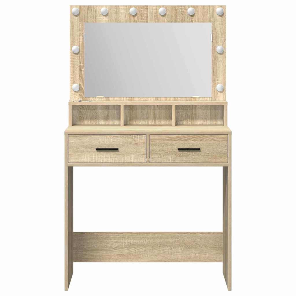 Table de Toilette Chêne Sonoma 79 x 41 x 135 cm