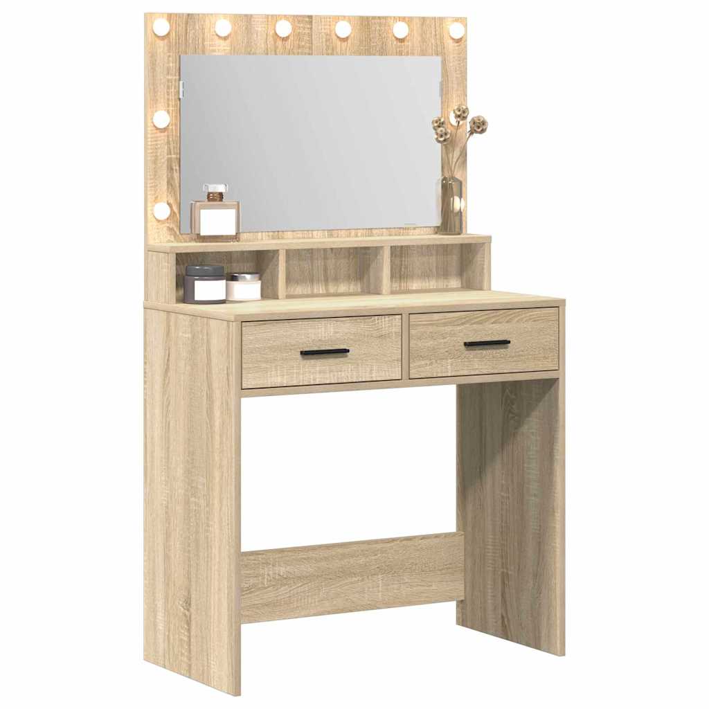 Coiffeuse Chêne sonoma 79 x 41 x 135 cm Bois d'ingénierie - XIOS