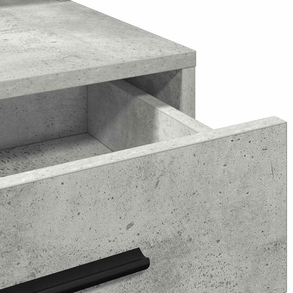 Table de Toilette Gris béton 79 x 41 x 135 cm Bois d'ingénierie - XIOS