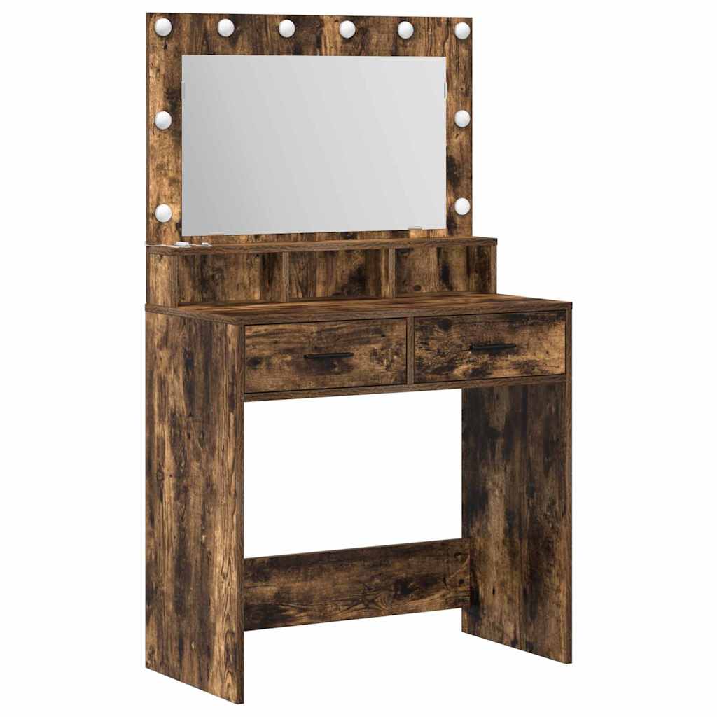 Table de Toilette Chêne fumé 79 x 41 x 135 cm Bois d'ingénierie - XIOS