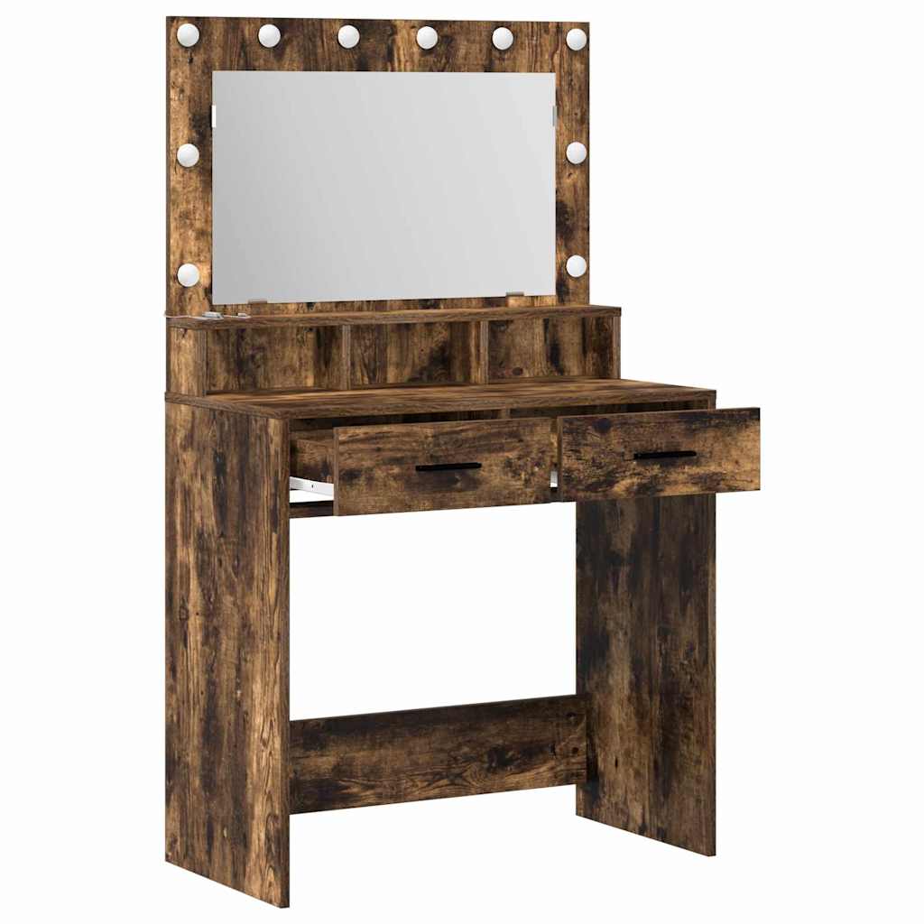 Table de Toilette Chêne fumé 79 x 41 x 135 cm Bois d'ingénierie - XIOS