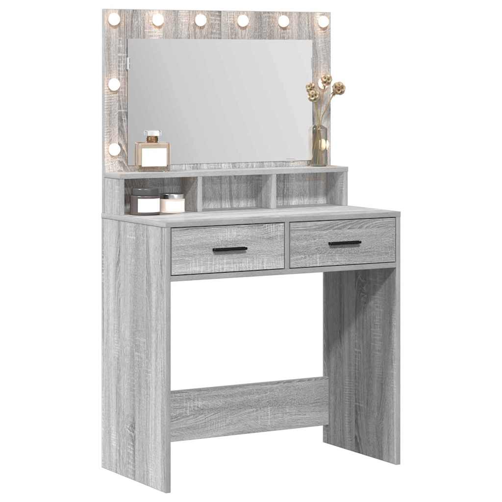 Table de Toilette avec tiroir Gris Sonoma 79 x 41 x 135 cm - XIOS