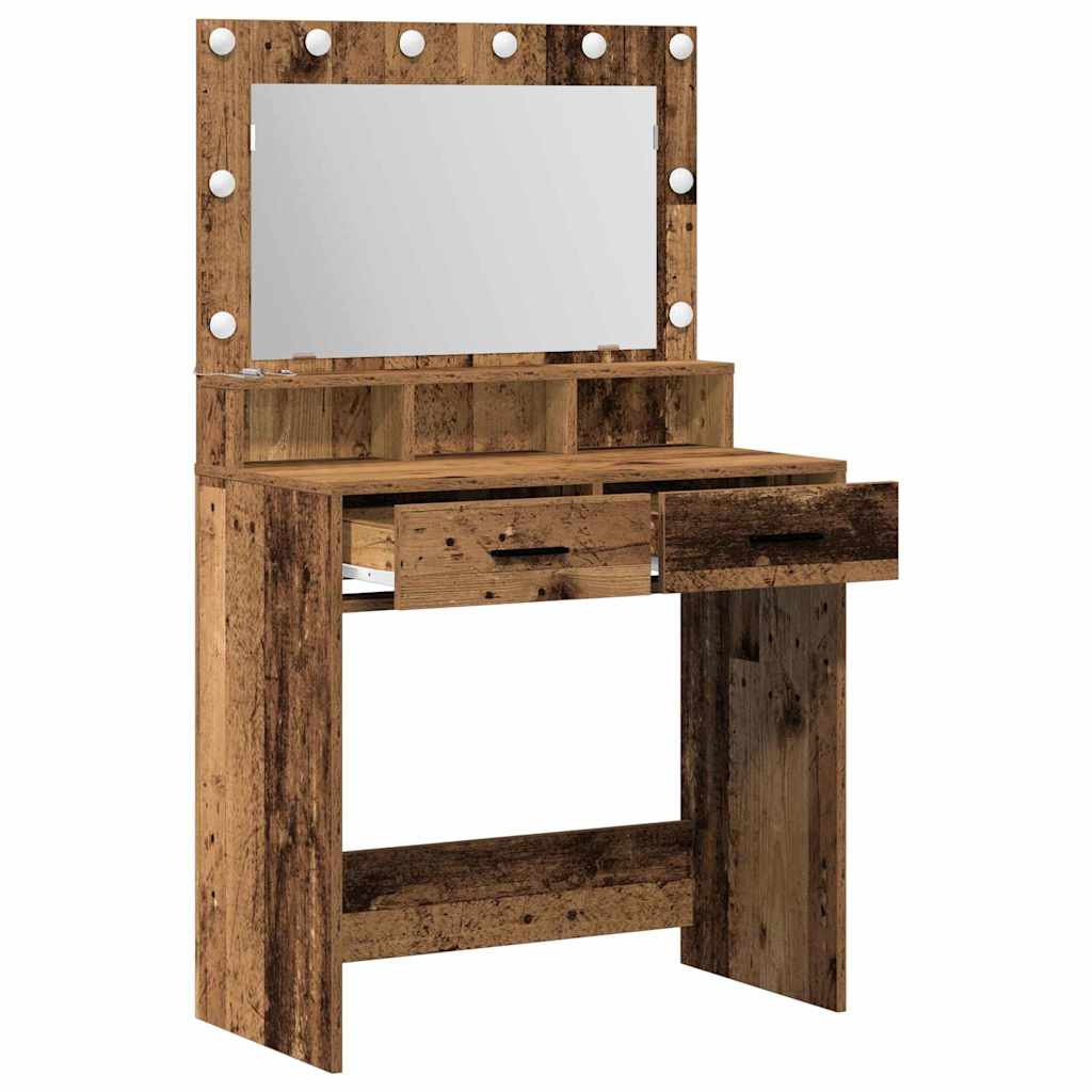 Table de Toilette avec tiroir Bois ancien 79 x 41 x 135 cm - XIOS