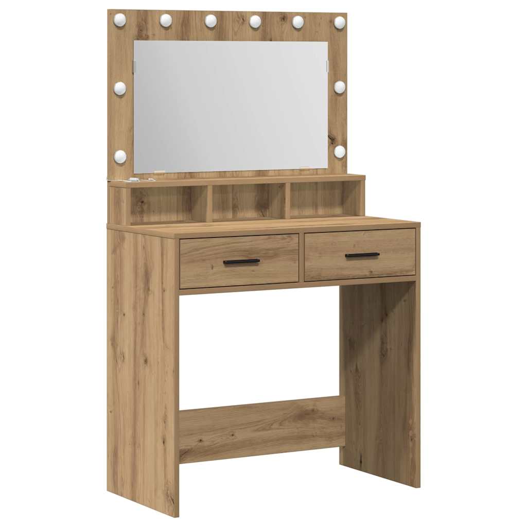 Table de Toilette Chêne artisanal 79 x 41 x 135 cm