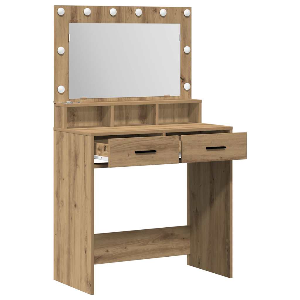 Table de Toilette Chêne artisanal 79 x 41 x 135 cm