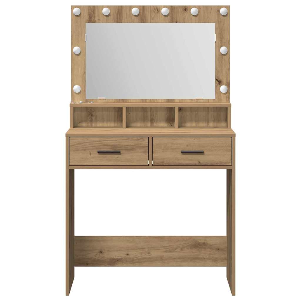 Table de Toilette Chêne artisanal 79 x 41 x 135 cm