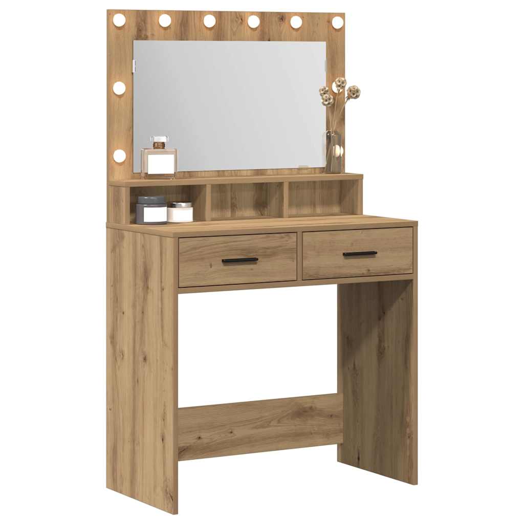 Table de Toilette Chêne artisanal 79 x 41 x 135 cm