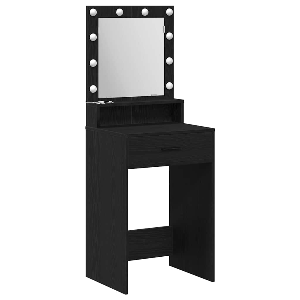 Table de Toilette Chêne noir 50 x 41 x 135 cm Bois d'ingénierie - XIOS